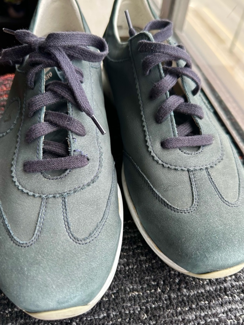 Mephisto women’s Suede Lace-Up Sneakers in Denim Blue